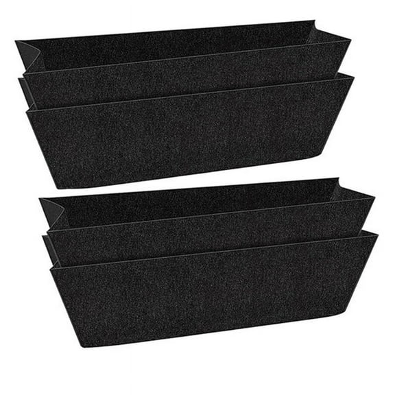 4Pcs 24Inch Felt Replacement Coconut Liner for ,Fabric Liners for Hanging Baskets,Rectangle Planting Container