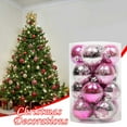 thumbnail image 5 of Christmas Ball Ornaments 16 Pcs - 2 inch Large Shatterproof Christmas Balls, Electroplated Glossy Decorations Indoor, Classic Holiday Party Hanging Ornaments for Xmas Tree, Wreath, Vines, Pink, 5 of 6