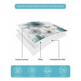 thumbnail image 5 of Quilts Twin Size Bedding Set, Teal Grey Flowers Lightweight Quilted Comforter, Spring Watercolor Blooms Floral Plant Soft Reversible Bedspread Coverlet with Pillow Covers for All Season, 68" x 86", 5 of 7