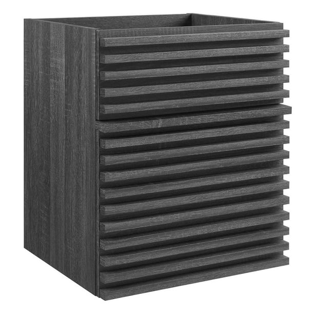 Armario Modway Render, 43 cm, montaje en pared, MDF, color carbón