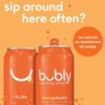 bubly Sparkling Water, Orange, 12 oz Cans, 18 Count