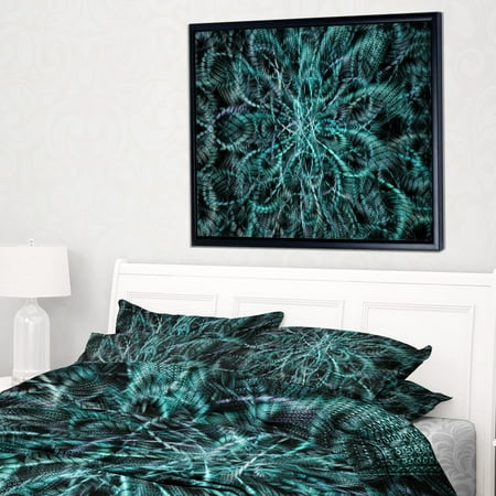 Unusual Metal Wall Art DESIGN ART Designart 'Unusual Starry Fractal Metal Grill' Abstract Framed Canvas Wall Art ()