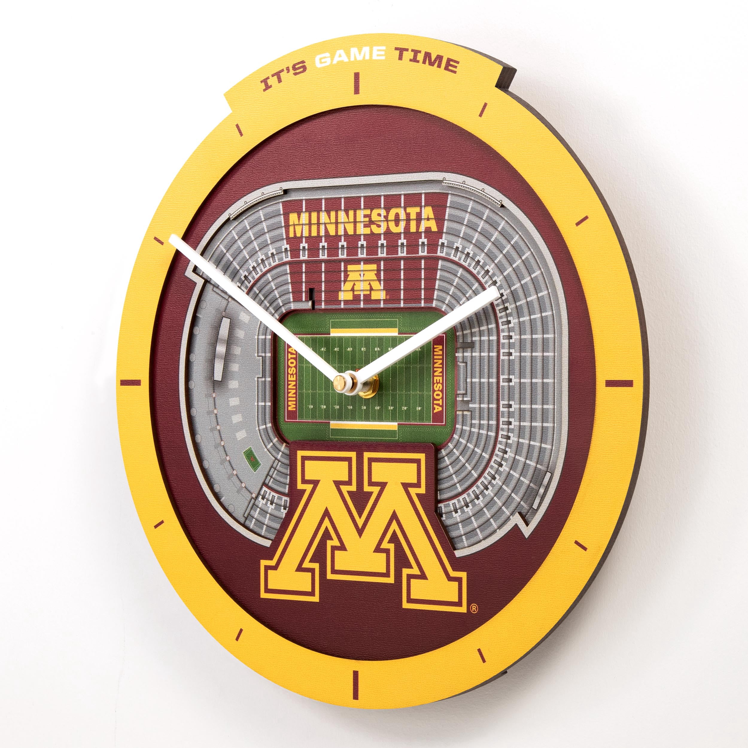 YouTheFan NCAA Minnesota Golden Gophers Stadiumview 3D Wall Clock