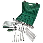 Dawot 61PCS Mechanics Tool Set, Auto Repair Hand Tool Set 1/2 & 1/4 Socket Tool Set - Including Ratchet Set Metric Drive Socket Wrenches Set, for Auto Repair Machine Repair Inspection & Assembly