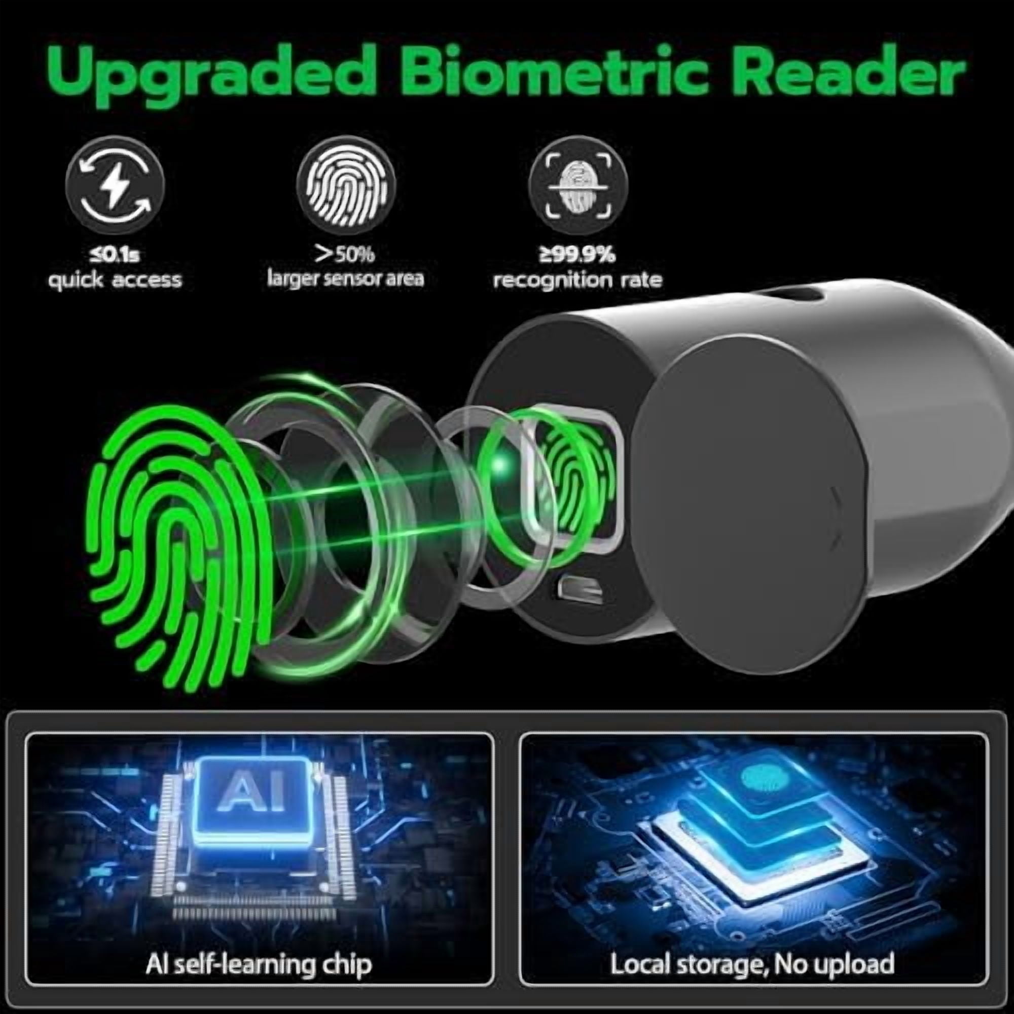 Electric Smart Bike Chain Lock - Heavy Duty Anti-Theft, Fingerprint & App Unlock, Escooter Accessories With Waterproof Bag for Bicycle, Scooter, Motorcycle, Gates C61$$Sport & Recreation Other