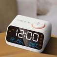thumbnail image 3 of Alarm clock,Clock With Dimmer Radio Display 0-100% Dimmer Radio Sound Dual Snooze Thermometer Seniors 0-100% Dimmer Led Display Seniors And Kids Alarm Clock, 3 of 5