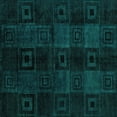thumbnail image 1 of Ahgly Company Indoor Square Abstract Turquoise Blue Modern Area Rugs, 3' Square, 1 of 4