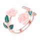thumbnail image 1 of Anillo de rosas Anillo ajustable abierto de rosas con goteo de aceite Accesorios para mujer Chica para regalar, 1 of 2