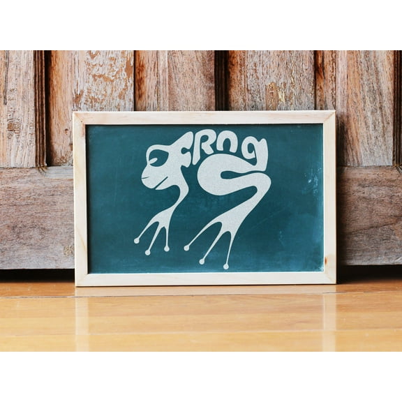 Frog Word - Art and Wall Stencil (6"x6")