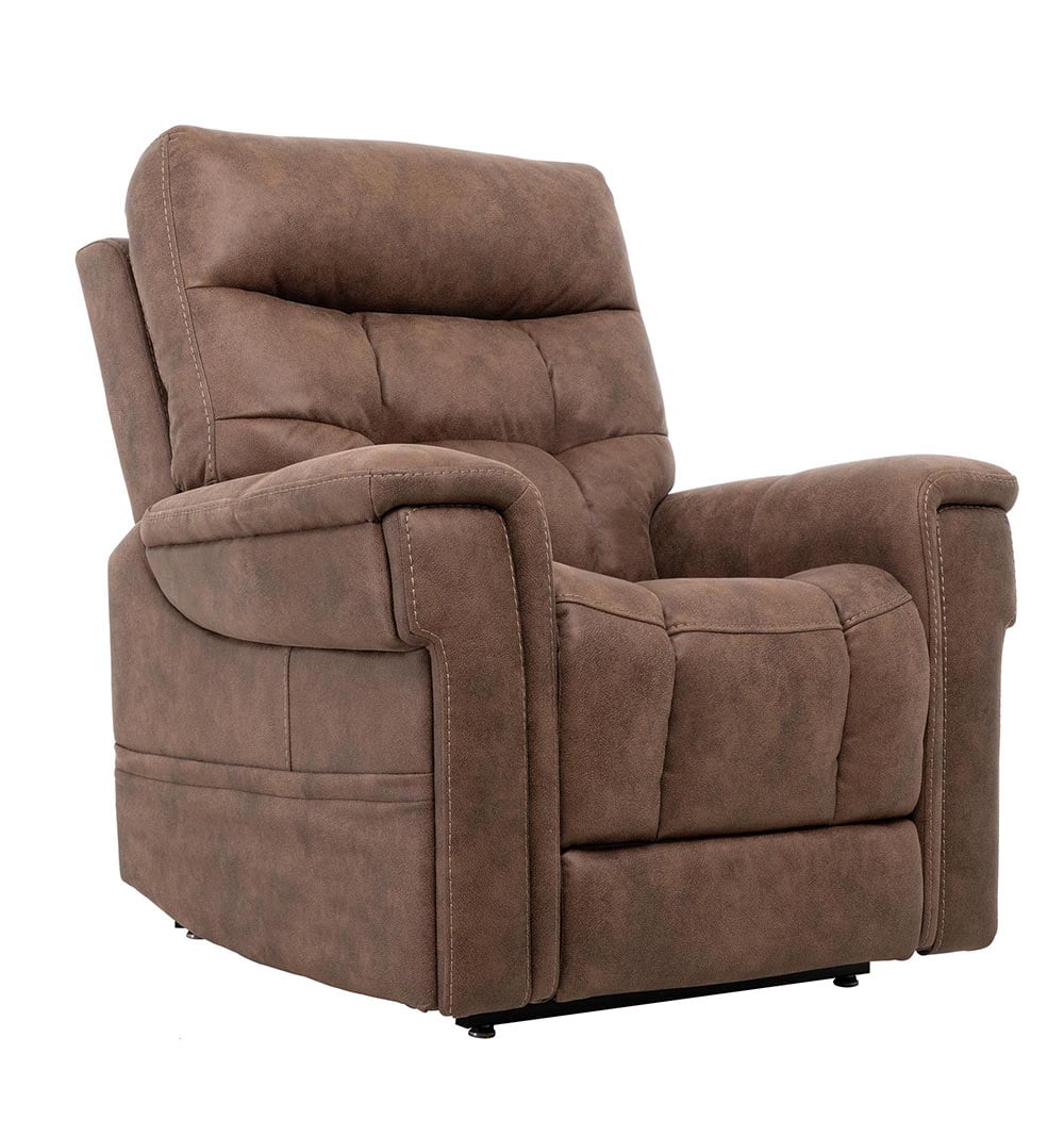 Pride Mobility Radiance 3-Position Power Recliner Lifting Chair with 3 Heating Pads, Brown
