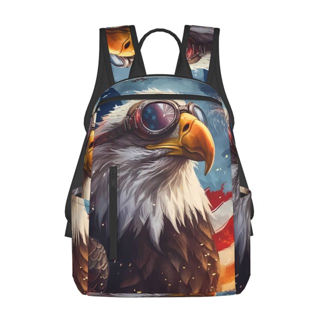 Balery Bald Eagle Pilot Mochila ligera para hombre y mujer: duradera e impermeable, ideal para la escuela, el trabajo, viajes y uso diario.