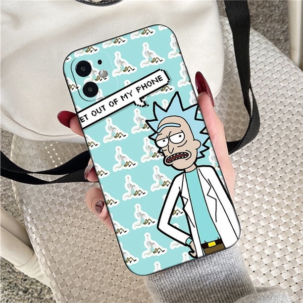 funda suave iphone 11 12 mini pro max se 2020 carcasa ws236 rick y morty silicona teléfono caso