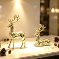 thumbnail image 4 of Christmas Reindeer Figurine Decor, Festive Home Figurine Christmas Holiday Elk Sculpture Ornamenttabletop Decor,Living Room Office Desk Decorative Statue, 4 of 8