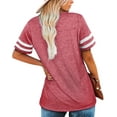 thumbnail image 5 of KISSMODA Women Casual V Neck Short Sleeve T Shirt Ladies Summer Casual Top Tee Blouse, 5 of 7