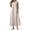 Beige, variant on Womens Rompers for Summer Texture Sleeveless Seaside Dress Sleeveless V-neck Dress A-Line Casual Loose T-Shirt Beach Sundress