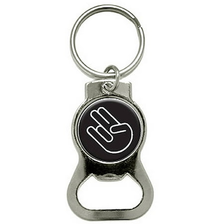 Diana Sterling Silver Ring - Shocker Hand Gesture Bottle Cap Opener Keychain Ring