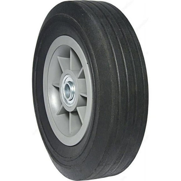 Richelieu F42108 8 in. Rubber Wheel, Black & Gray