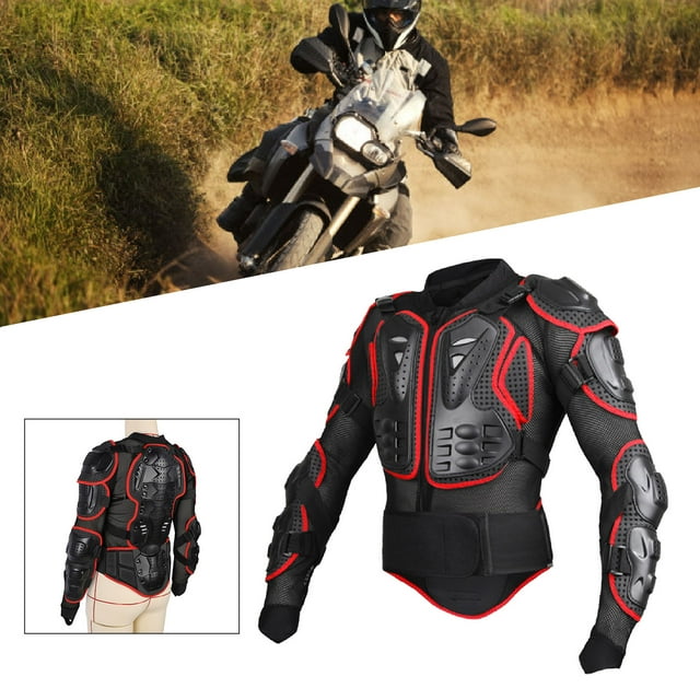 Motocicletas Chaqueta Protectora Armadura De Cuerpo Completo, Equipo De Bicicleta De Tierra De Protección De La Columna Verte