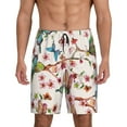 thumbnail image 1 of Balery Watercolor Floral With Butterflies Pantalones cortos de pijama de punto de algodón para hombre con cinturilla y bolsillos-XX-Large, 1 of 6
