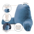 thumbnail image 3 of Nestl Reading Pillow, Extra Large Comfortable Bed Rest Pillow with Arms – Premium Shredded Memory Foam TV Pillow, Detachable Neck Roll & Lumbar Support Pillow - Blue Heaven, 3 of 8
