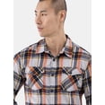 thumbnail image 4 of Burnside Men's Modern Fit Plaid Flannel Shirt with Long Sleeves, Sizes S-2XL, 4 of 5