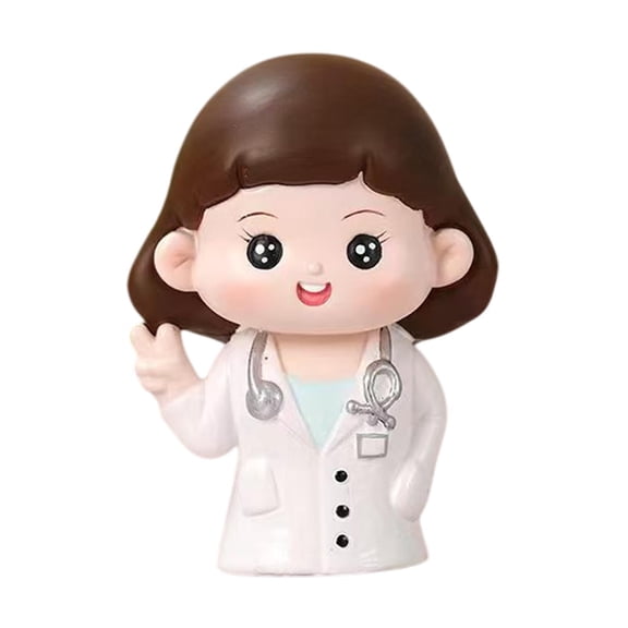 Baoblaze Doctor Statue Collectible Doll Resin Sculpture for Table Living Room Desktop Female Doctor