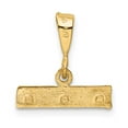 thumbnail image 3 of Finest Gold 14K Yellow Gold Large Diamond -cut Top Pendant, 3 of 3