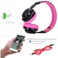 thumbnail image 7 of Bluetooth Headset, Riwbox AB005 Wireless Headphones 5.0 with Microphone Foldable Headphones with TF Card FM Radio and LED Light for Cellphones and All Bluetooth Enabled Devices (Pink), 7 of 7