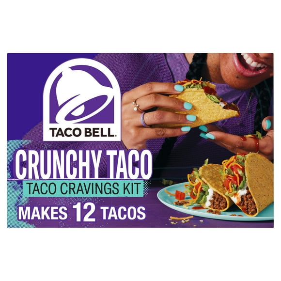 Taco Bell Crunchy Taco Cravings Kit, 260 g Box, TB CRUNCHY TACO KIT
