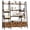 4-Tier Brown, variant on ModFurne 5-Tier Corner Bookshelf, Industrial Corner Bookcase with Metal Frame, L Shaped Bookshelves and Bookcases Etagere Bookcase Display Storage Shelves for Living Room, Brown