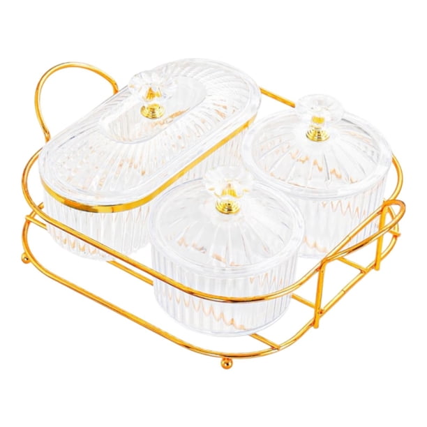 Plato de frutos secos, cuenco decorativo para dulces, recipientes multifuncionales para condimentos. Borrar M