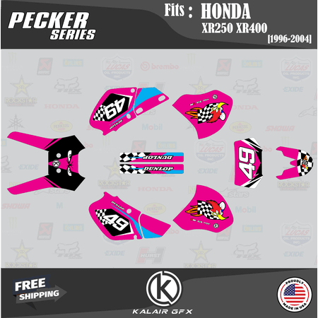 Kalair GFX Graphics Kit for Honda XR250 and XR400 (1996-2004) Pecker Series