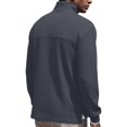 thumbnail image 5 of LNZGNM Mens 1/4 Zip Shirt Stand Collar Breathable Solid T-Shirts Lightweight 1/4 Zip Up Long Sleeve Sweatshirt Casual Running Top,Dark Gray L, 5 of 5