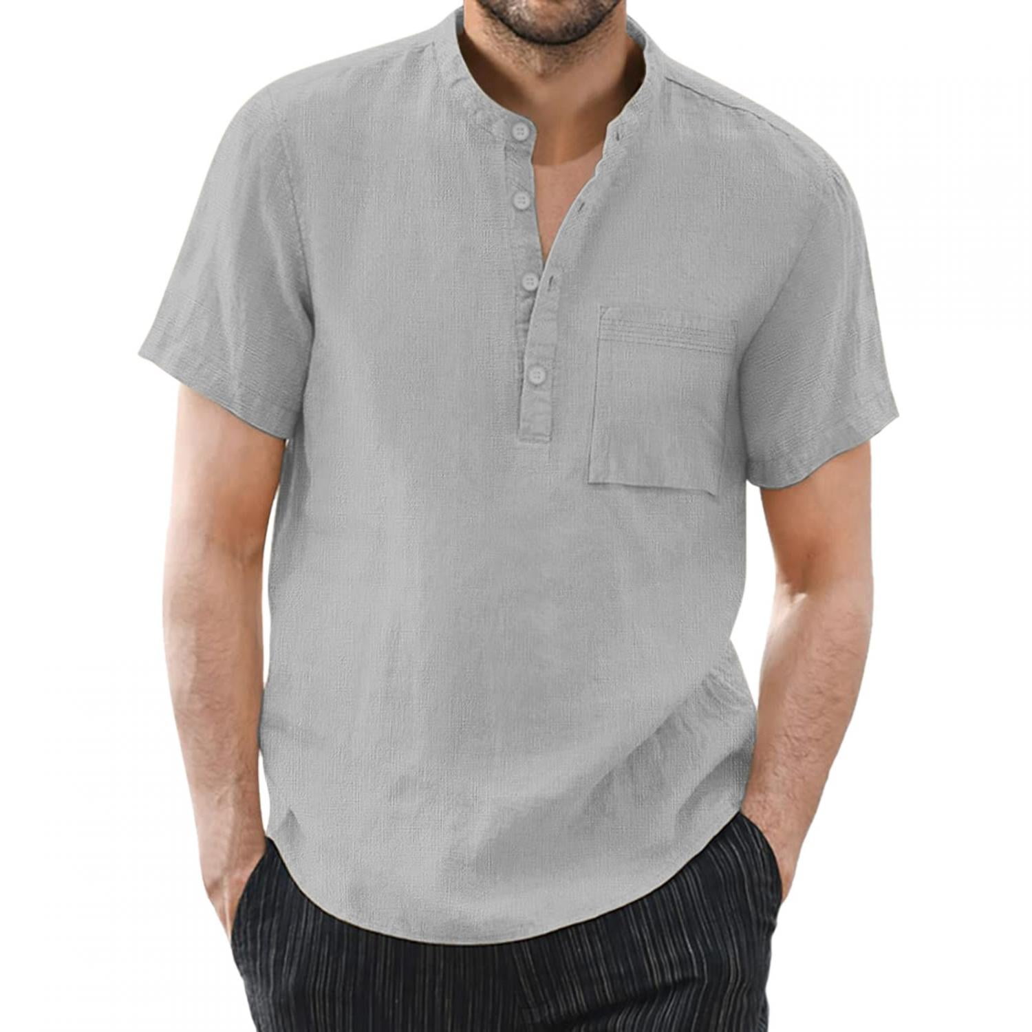 Men Polo T Shirts Cotton Short Sleeves T-shirt Collar Casual Summer Holiday Top 