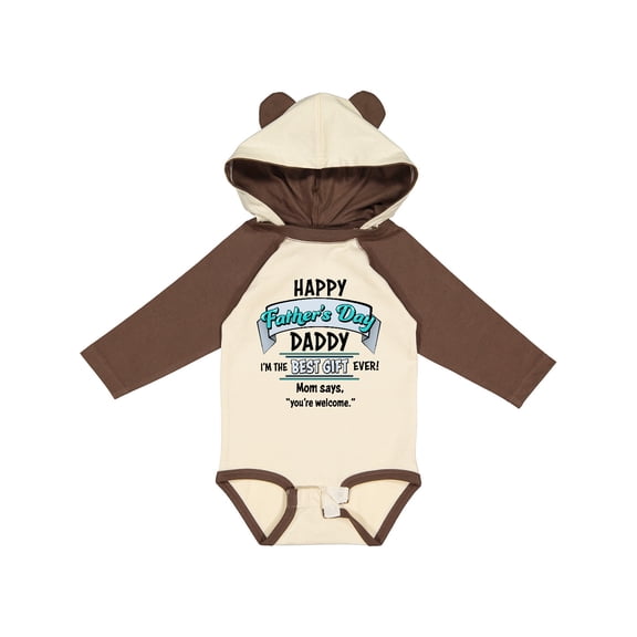 Inktastic Happy Father's Day Best Ever Boys or Girls Long Sleeve Baby Bodysuit