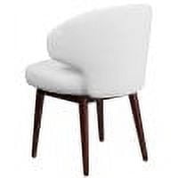 Flash Furniture - Comfort Back Series  Contemporary Leather/Faux Leather Side Chair - Upholstered - White LeatherSoft