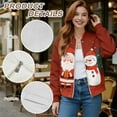 thumbnail image 6 of DISNIMO Christmas Jackets for Women Santa Claus Printed Sweatshirts Zip Up Outwear Snowman Printed Jackets Coat for Fall Winter, S, 6 of 7
