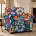 thumbnail image 2 of CHAQLIN Floral Print Chair Covers for Living Room, 2 Pcs Armchair Slipcover Spandex Chair Slip Cover Super fitted for Pet, 2 of 8