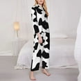 thumbnail image 4 of Disketp Pajamas Set Long Sleeve Sleepwear Womens Button Down Nightwear Pj Sets-Milk Cow, 4 of 9