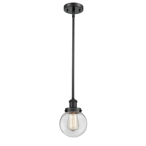 Innovations 916-1S-BK-G202-6-LED Beacon 1 Light Pendant part of the Ballston Collection, Matte Black