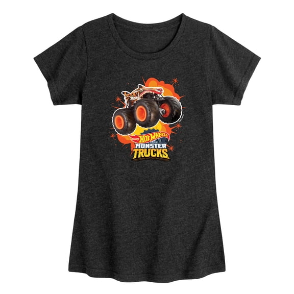 Hot Wheels - Monster Truck - Toddler Girls Fitted Short Sleeve T-Shirt