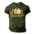 thumbnail image 2 of Camisa Casual de Cuello de la Tripulación de la Impresión de Pascua de Manga Corta de Verano Top Ligero de Poliéster para los Hombres, Camiseta de Manga Corta para el Uso Diario de Primavera Verano, 2 of 9