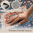 thumbnail image 6 of ODIKA Vintage Ornamental Border Distressed Scroll Boho Center Bordered Non-Slip Chair-Friendly for Home Office, Gaming Room, Under Desk, 6 of 7