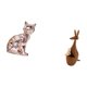 thumbnail image 5 of Estatua de gato, figura de escritorio, escultura de animal de cerámica y madera, adorno ideal para la sala de estar, el escritorio, la oficina o la de, 5 of 8