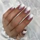 thumbnail image 1 of 24pcs Short Square False Nails White Stick On Nails Glitter Purple Press On Nails Removable Adhesive Nails False Nails Women Girls Nail Art Accessorie, 1 of 5