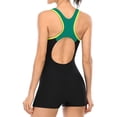 thumbnail image 5 of Charmo One Piece Tummy Control Swimsuits Womens Boyleg Sports Swimwear Racerback Bathing Suits for Women, 5 of 5