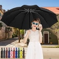 thumbnail image 3 of Umbrella Windproof Travel Umbrella Compact Folding Reverse Umbrella（27in，black）, 3 of 5