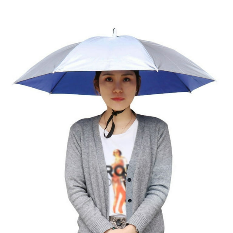 Fishing Umbrella Hat Folding Adjustable Sun Rain Cap, 30 Oversize