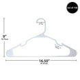 Mainstays Plastic Notched Adult Hangers for Any Clothing Type, Arctic