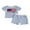 Blue, variant on Loicainy Toddler Baby Boy 4th of July Clothes Set 6 12 18 24 Months 2T 3T 4T Flag Embroidery Striped Crew Neck Short Sleeve T-Shirt and Shorts 2 Pcs Independence Day Outfits